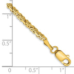 14K 2mm Byzantine with Lobster Clasp Bracelet