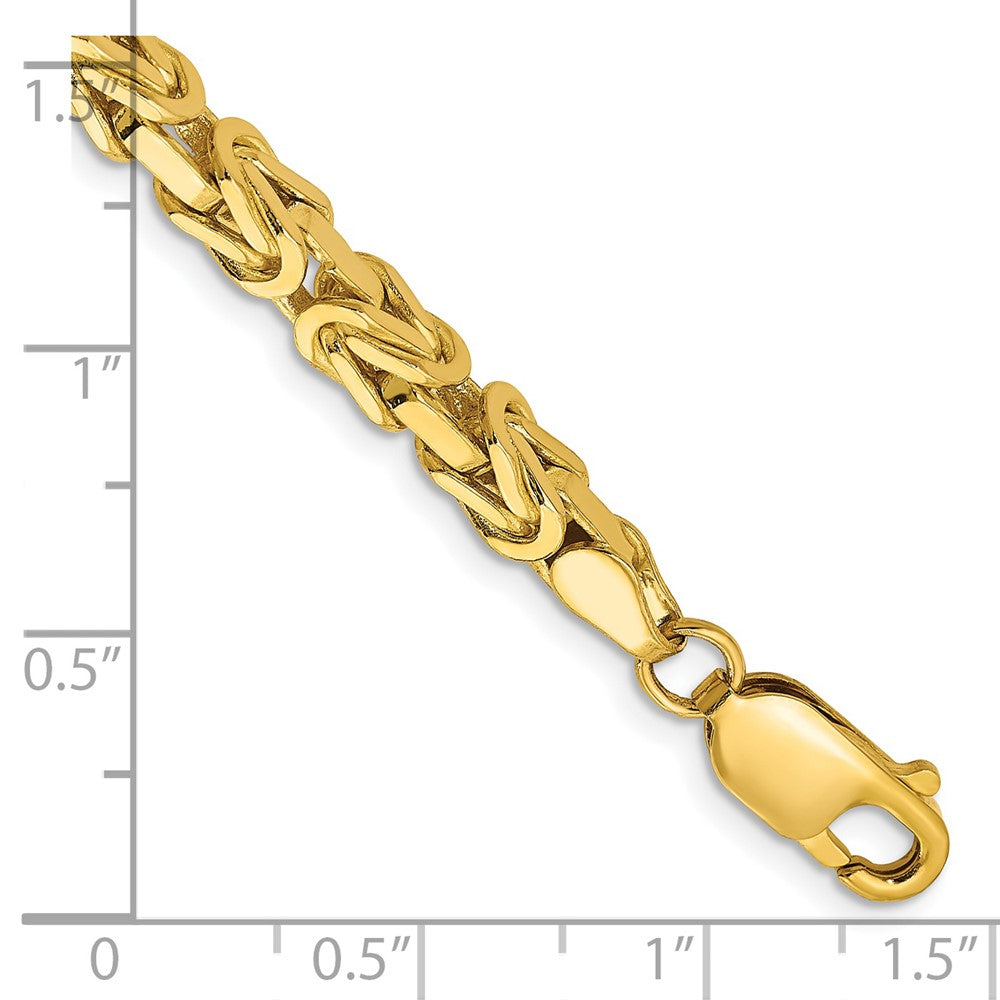 14K 4mm Byzantine with Lobster Clasp Bracelet