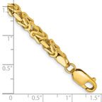 14K 4mm Byzantine with Lobster Clasp Bracelet