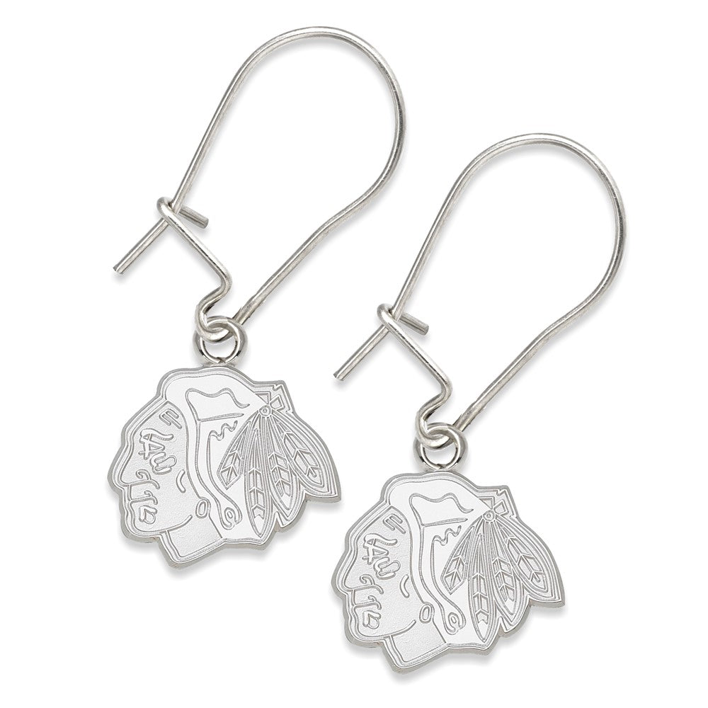 S/S CHIC BLACKHAWKS HEAD LOGO 3/8 DANGLE ERD
