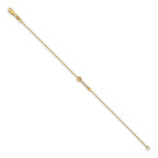 14k Complete 1/20 carat Diamond Arrow Bracelet
