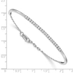14k White Gold 3/4 carat Lab Grown Diamond VS/SI+ G+ Complete Bangle Bracelet