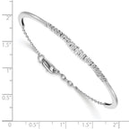 14k White Gold 3/4 carat Lab Grown Diamond VS/SI+ G+ Complete Graduated Bangle Bracelet