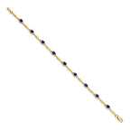 14k Complete Diamond and Oval Sapphire 7.25 inch Bracelet