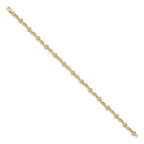 14k Complete 1/10 carat Diamond Hearts 7 inch Tennis Bracelet