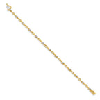 14k Complete 1/8 carat Diamond Fancy Link 7.5 inch Bracelet
