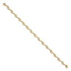 14k Complete 0.03 carat Diamond Link 7.5 inch Bracelet