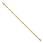 14k Two-Tone 1/4 carat Lab Grown Diamond VS/SI+ G+ Complete 7.5 inch Bracelet