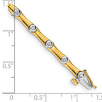 14k Two-Tone 1/4 carat Lab Grown Diamond VS/SI+ G+ Complete 7.5 inch Bracelet