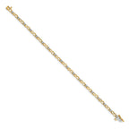 14k Complete 1/6 carat Diamond Figure 8 Link 7 inch Bracelet
