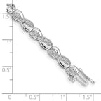 14k White Gold Complete 1/2 carat Diamond Infinity Link 7.5 inch Bracelet