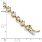 14k 2 carat Lab Grown Diamond VS/SI+ G+ Complete 7.25 inch Fancy Tennis Bracelet