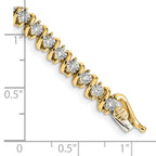 14k 7/8 carat Lab Grown Diamond VS/SI+ G+ Complete 7.5 inch Fancy Tennis Bracelet