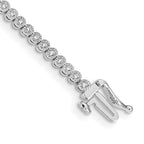14k White Gold Complete 1/2 carat Diamond Illusion Setting 7 inch Tennis Bracelet