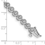 14k White Gold 1/2 carat Lab Grown Diamond VS/SI+ G+ Complete 7 inch Circle Link Bracelet
