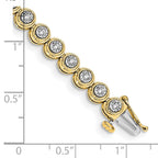 14k Diamond Circle Link Bracelet