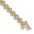 14k Diamond Circle Link Bracelet