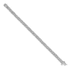 14k White Gold 5/8 carat Lab Grown Diamond VS/SI+ G+ Complete 7.5 inch Fancy Bracelet