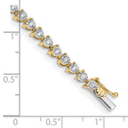 14k Complete 1 carat Diamond Illusion Setting 7 inch Tennis Bracelet