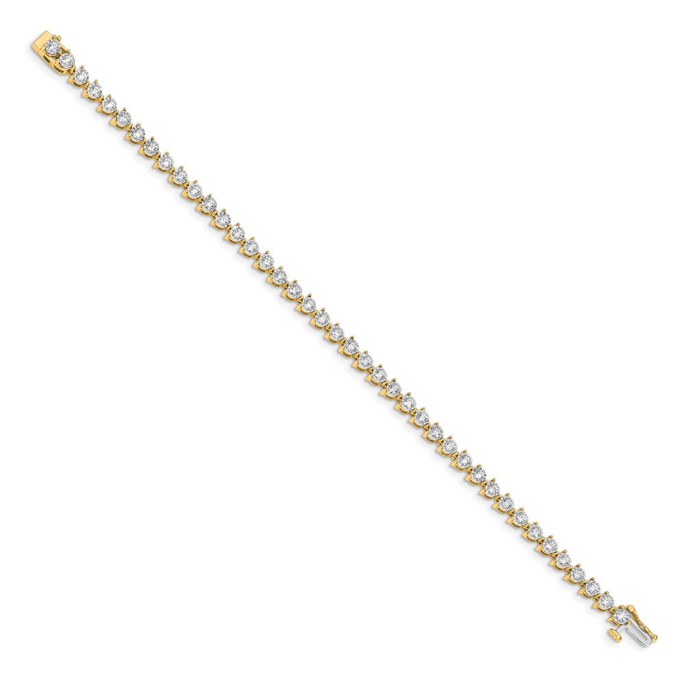 14k Complete 2 carat Diamond Illusion Setting 7 inch Tennis Bracelet