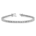 14k White Gold Complete 1 carat Diamond Illusion Setting 7 inch Tennis Bracelet