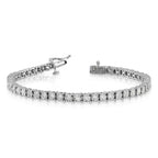 14k White Gold Complete 2 carat Diamond Illusion Setting 7 inch Tennis Bracelet