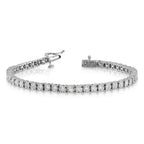 14k White Gold Complete 2 carat Diamond Illusion Setting 7 inch Tennis Bracelet