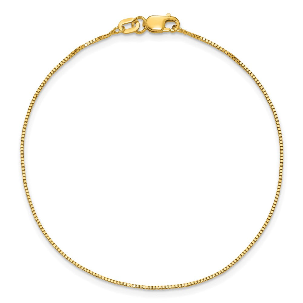 14K .7mm Box with Lobster Clasp Bracelet