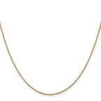 14K .9mm Box with Spring Ring Clasp Chain