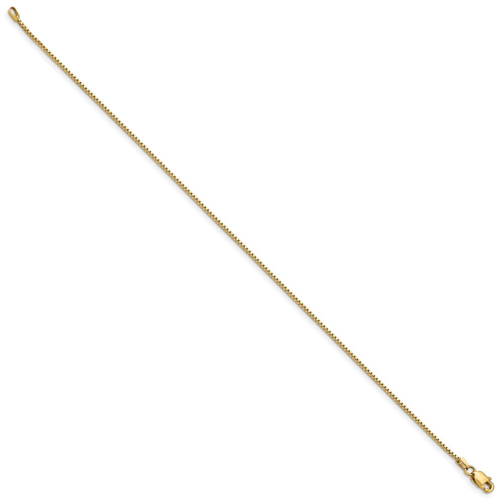14K .95mm Box with Lobster Clasp Bracelet