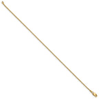 14K .95mm Box with Lobster Clasp Bracelet