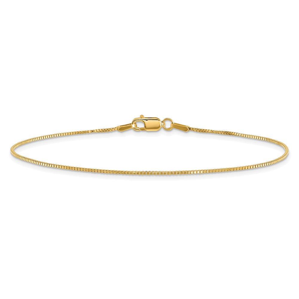 14K .95mm Box with Lobster Clasp Bracelet