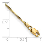 14K .95mm Box with Lobster Clasp Bracelet