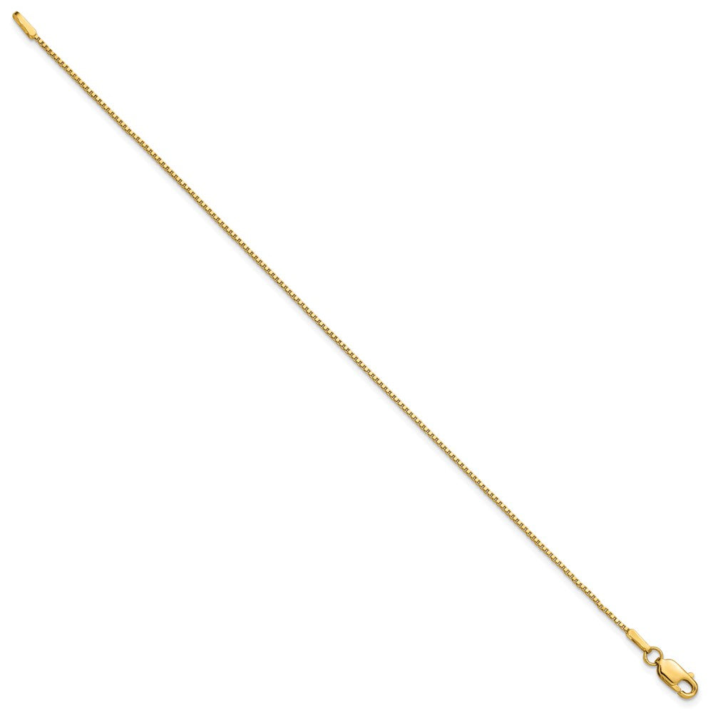 14K 1mm Box with Lobster Clasp Bracelet