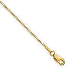 14K 1mm Box with Lobster Clasp Bracelet