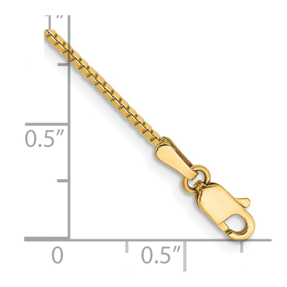14K 1.1mm Box with Lobster Clasp Bracelet