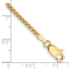 14K 1.9mm Box with Lobster Clasp Bracelet
