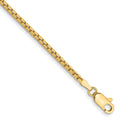 14K 1.9mm Box with Lobster Clasp Bracelet