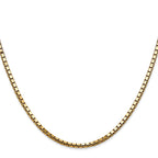 14K 2.5mm Box with Lobster Clasp Chain