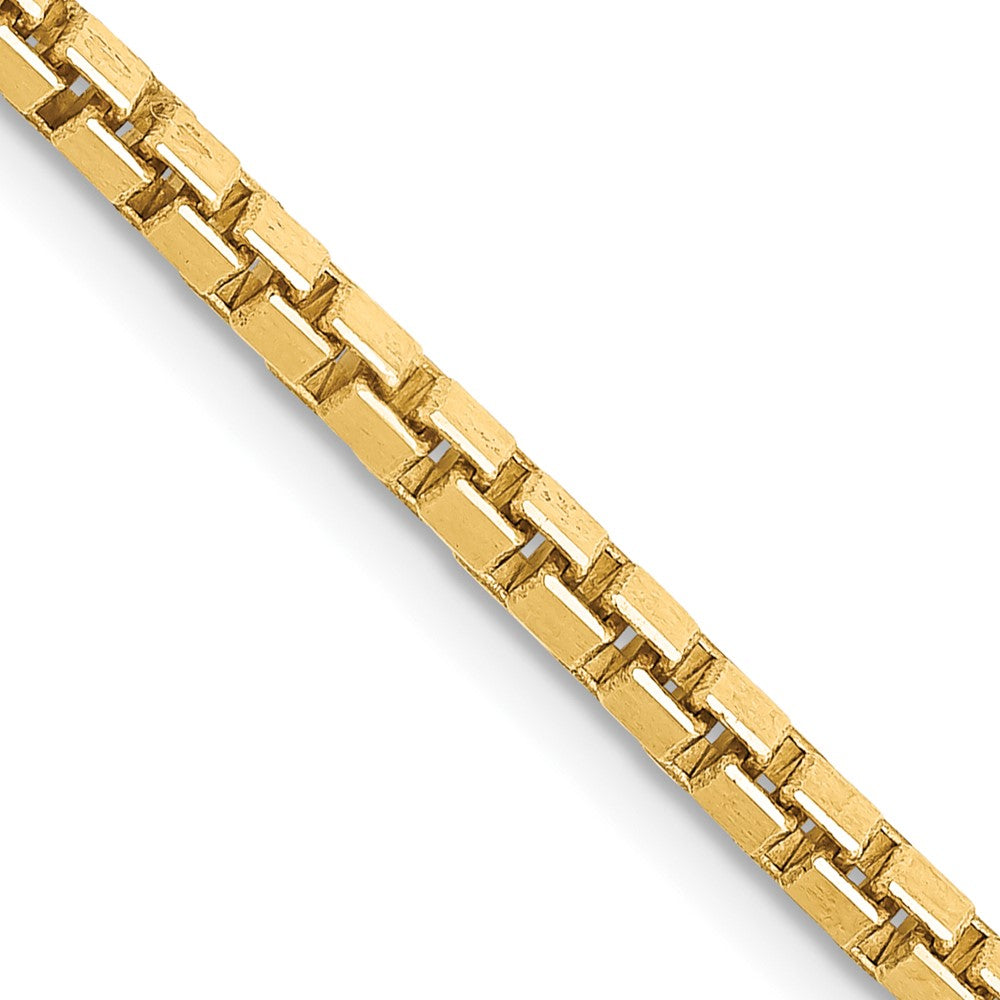 14K 2.5mm Box with Lobster Clasp Chain