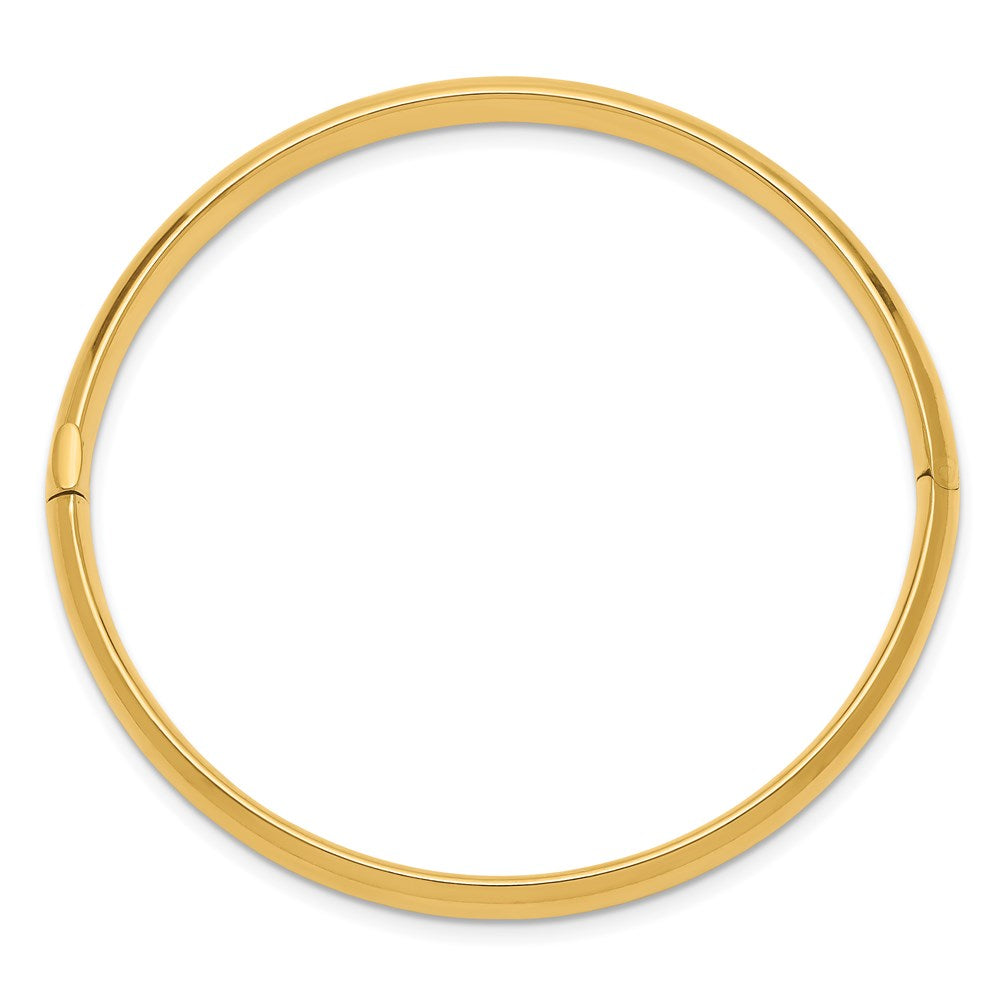 14k 3/16 Polished 5mm Hinged Baby Bangle