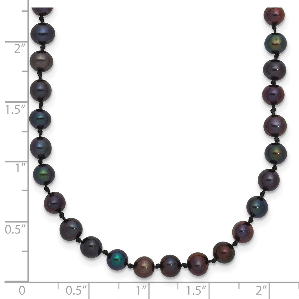 14k 4-5mm Black Near-Round Freshwater Cultured Pearl Necklace