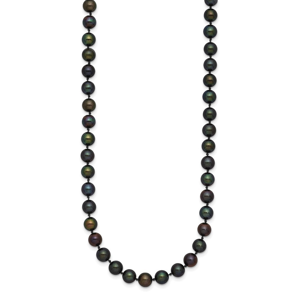 14k 5-6mm Black Near-Round Freshwater Cultured Pearl Necklace