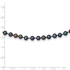 14k 5-6mm Black Near-Round Freshwater Cultured Pearl Necklace