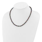 14k 5-6mm Black Near-Round Freshwater Cultured Pearl Necklace