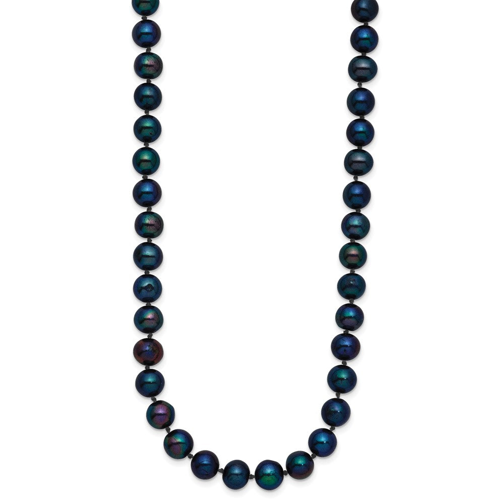 14k 6-7mm Black Near-Round Freshwater Cultured Pearl Necklace
