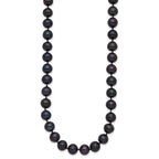 14k 7-8mm Black Near-Round Freshwater Cultured Pearl Necklace