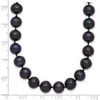 14k 7-8mm Black Near-Round Freshwater Cultured Pearl Necklace