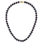 14k 7-8mm Black Near-Round Freshwater Cultured Pearl Necklace