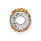 Sterling Silver NHL Boston Bruins Yellow Crystal Bead